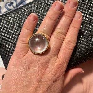 Gold costume jewelry round bubble ring ( from Nordstrom)